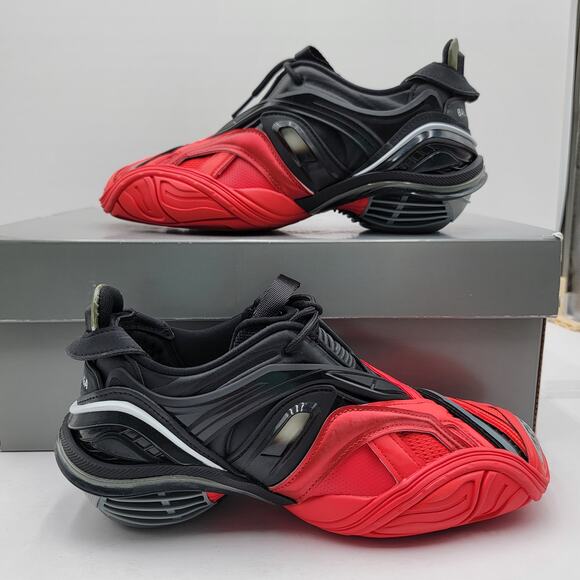 Balenciaga Tyrex Low Black Red Women's Size 7 Sneakers - Picture 1 of 11